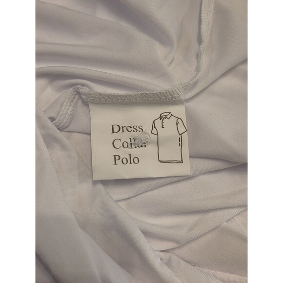 NWOT Collars & Co Large Featherweight Dress Collar Polo Shirt Solid White - Picture 5 of 7